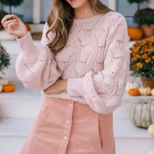 Halogen open knit sweater